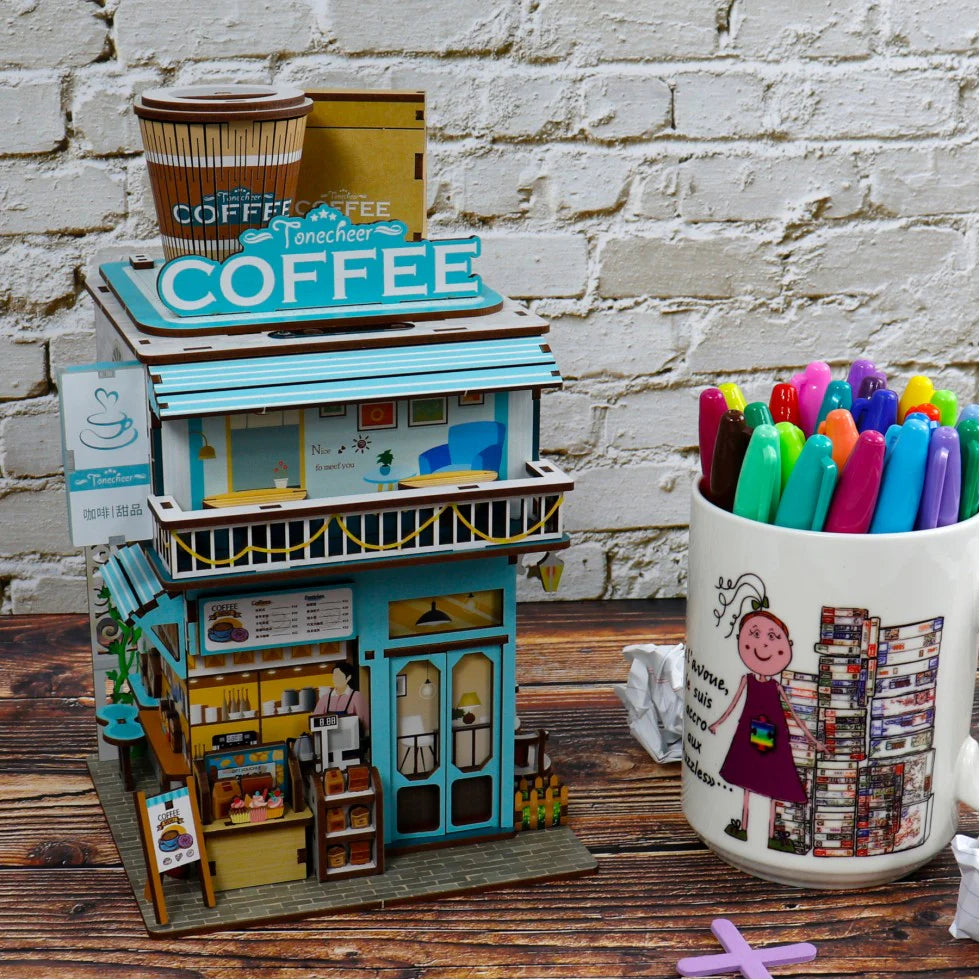 Desk Bin - Coffee Shop (Wood)