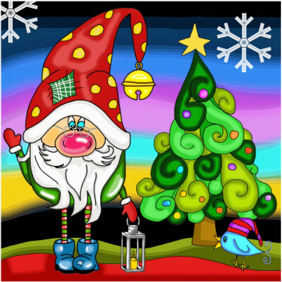 Diamond Painting - Gnome de Noel, Anie Maltais