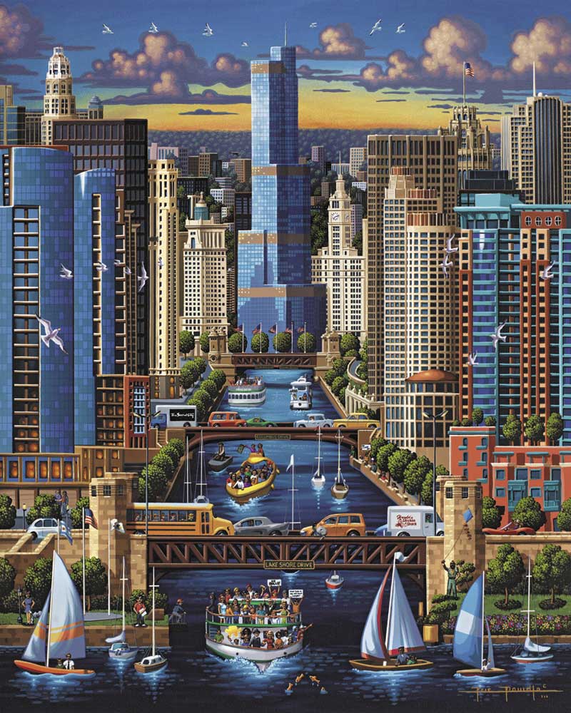 PFG Chicago River (500pcs) (Usage/Used - PUZZLES FOR GOOD)
