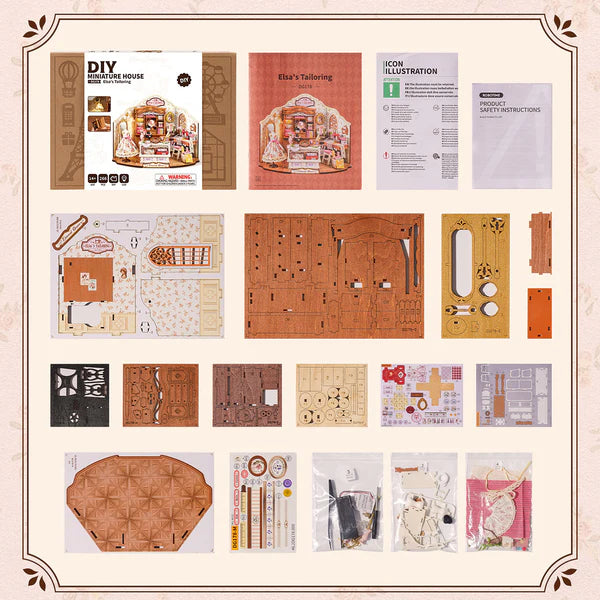 Maison Miniature à Monter Soi-même - La Couture d'Elsa (Bois)