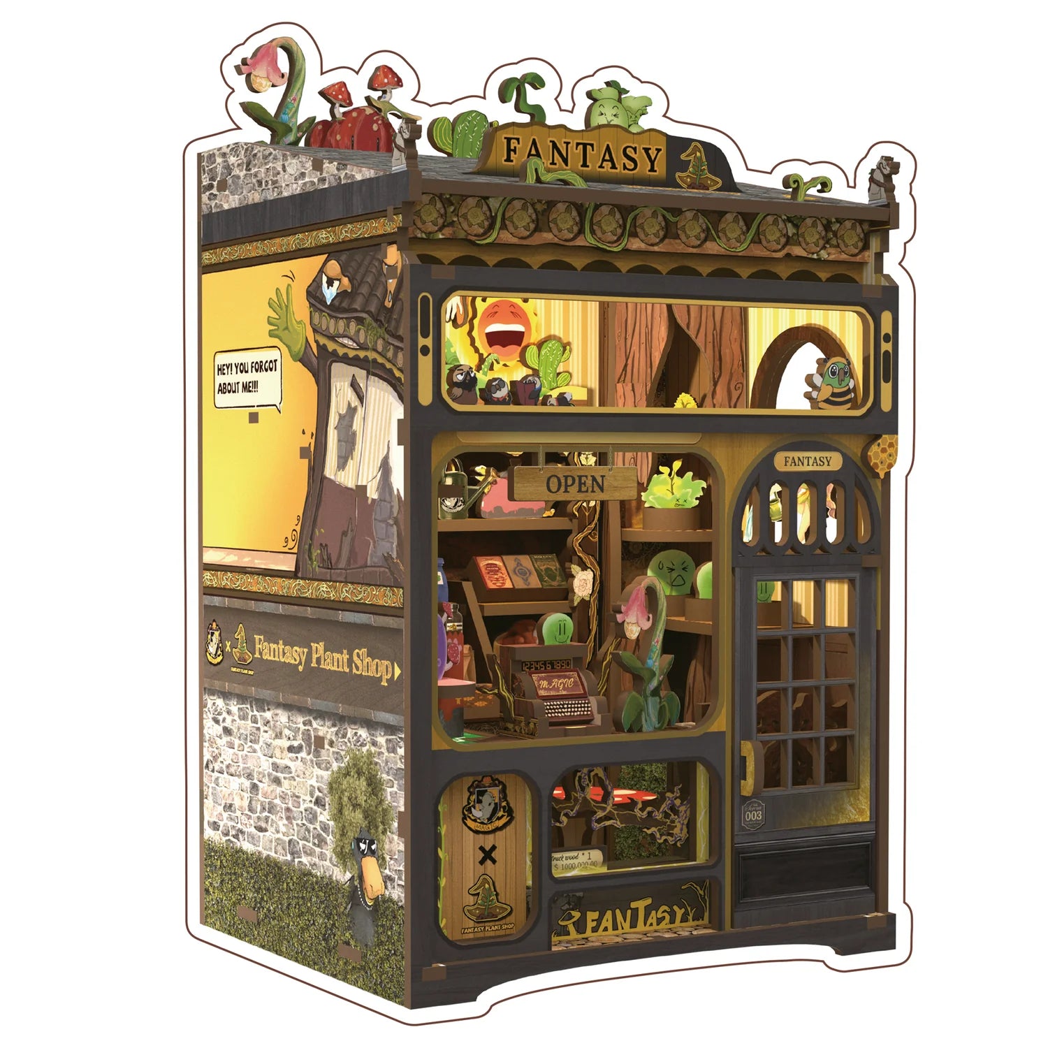 Book Nook - Fantasy Plant Shop (Wood)