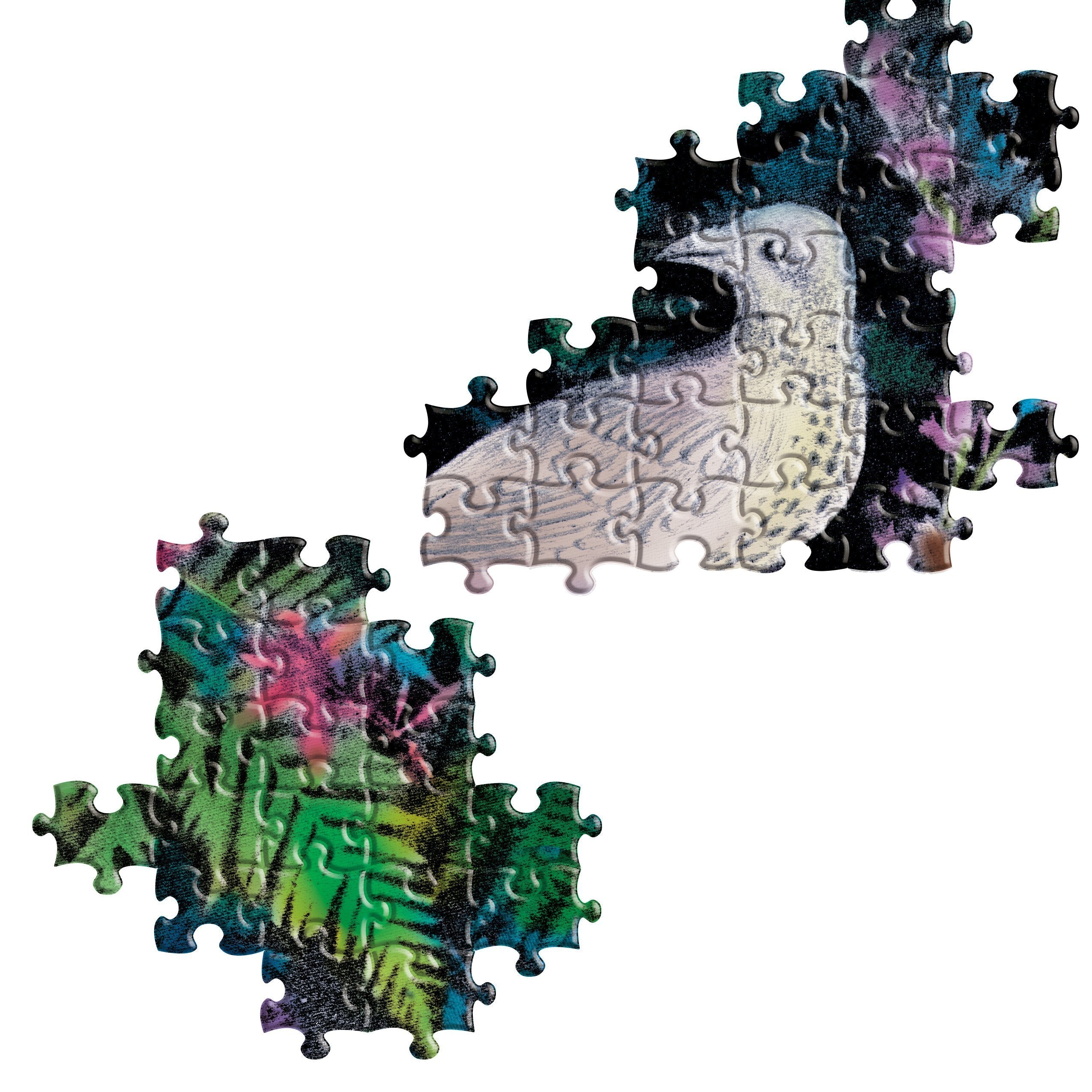 Oiseaux en fougère (1000 pc)