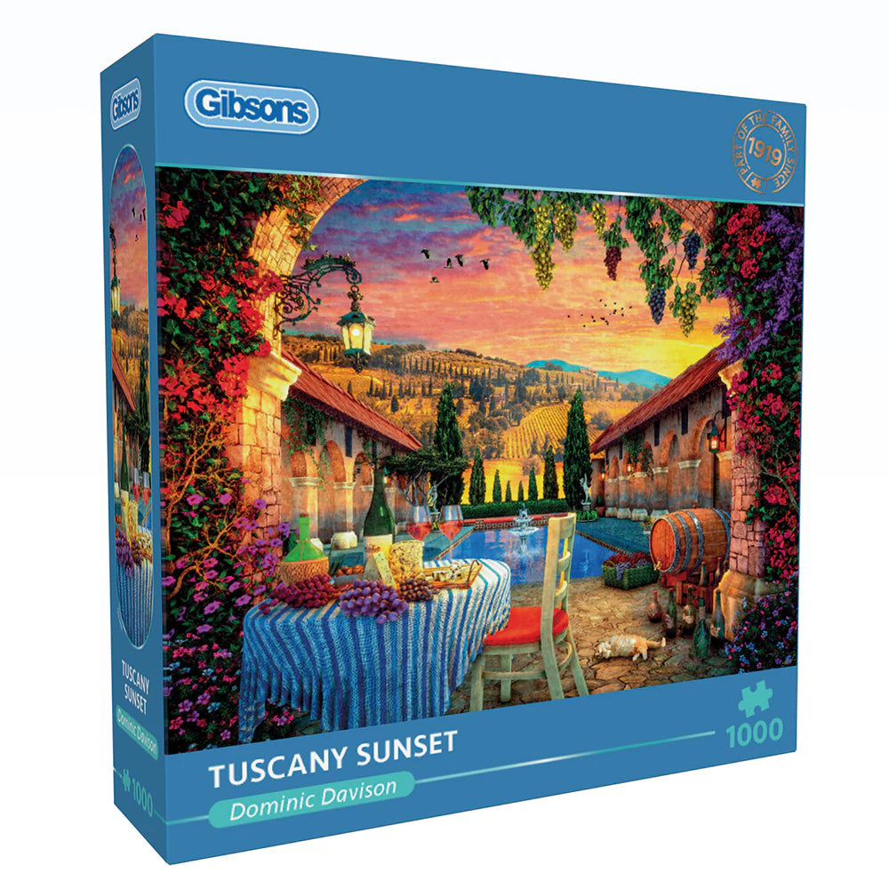 PFG Tuscany Sunset, Dominic Davison (1000pcs) (Usage/Used - PUZZLES FOR GOOD)