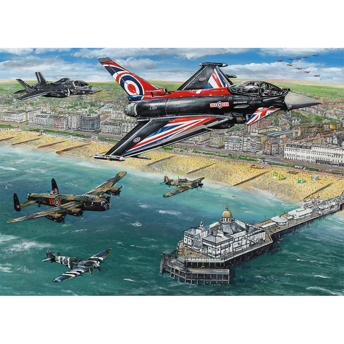 Spectacle aérien au-dessus d'Eastbourne, Matthew Emeny (1000 pièces) 