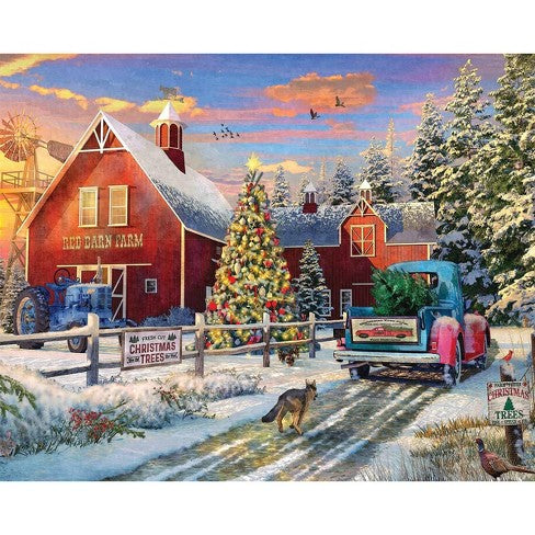 PFG Red Barn Tree Farm (1000pcs) (utilisation / utilisée - puzzles pour de bon)