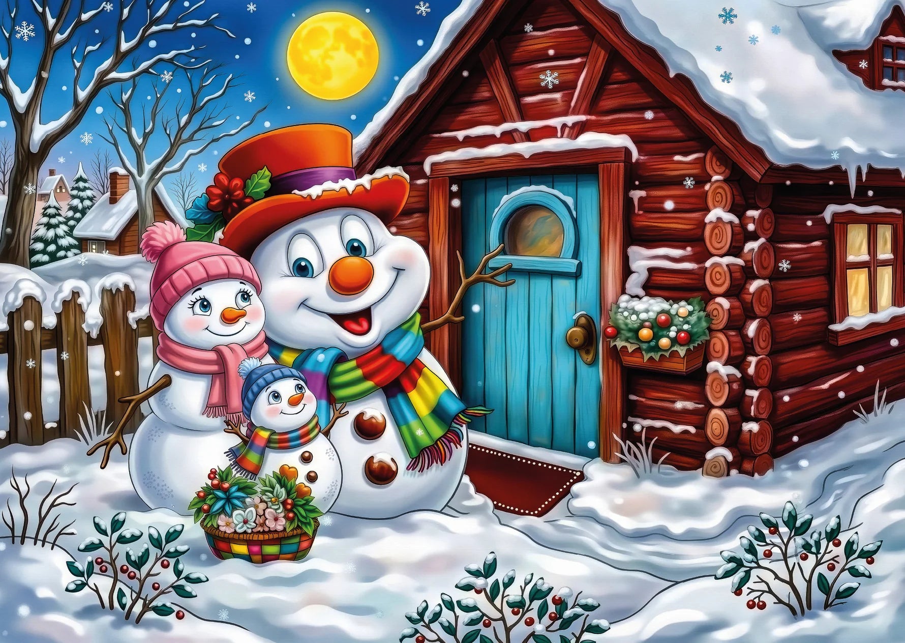 Happy Snowman Family - Collection NovIA (1000pcs)