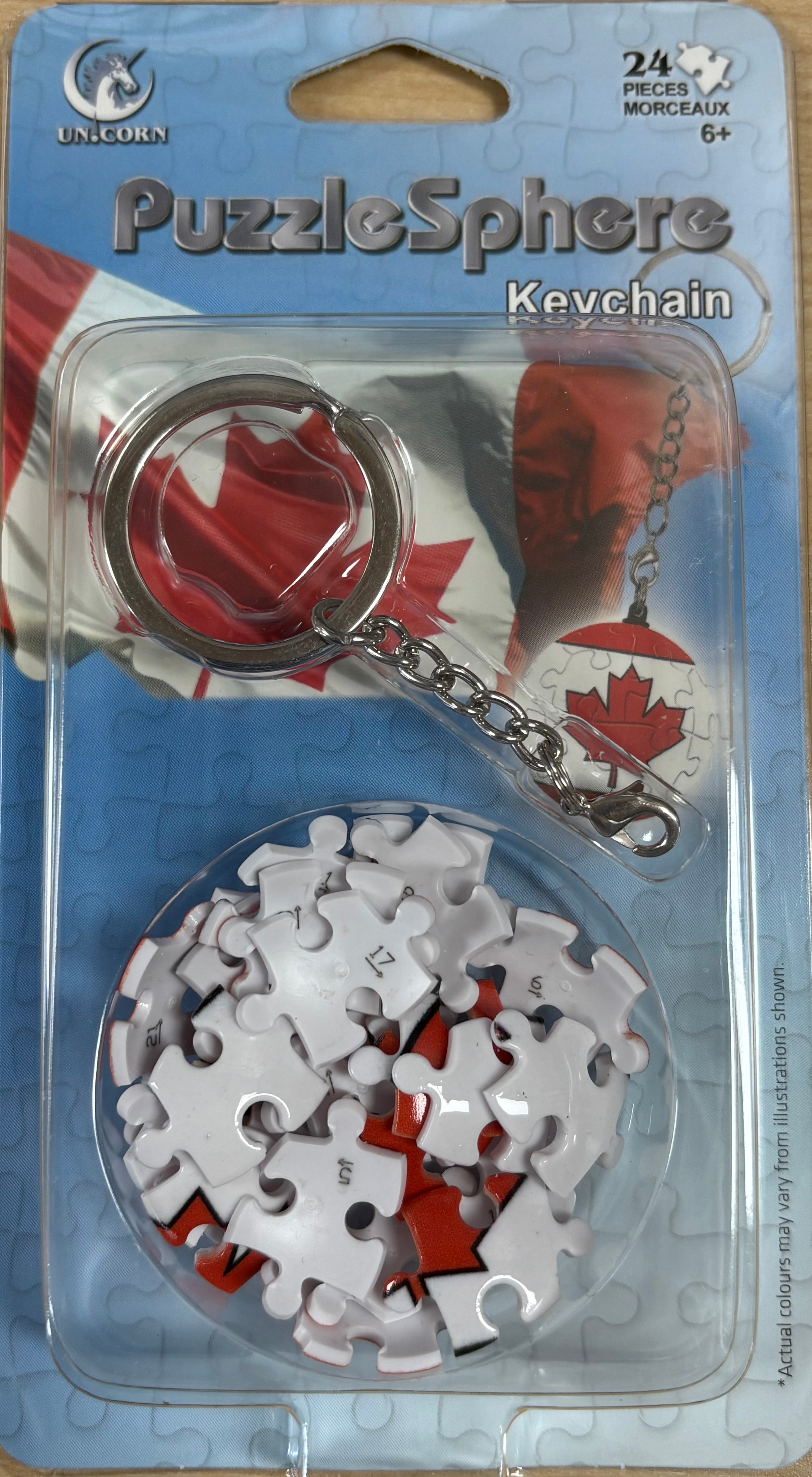 Keychain 3D Puzzlesphere - drapeau du Canada