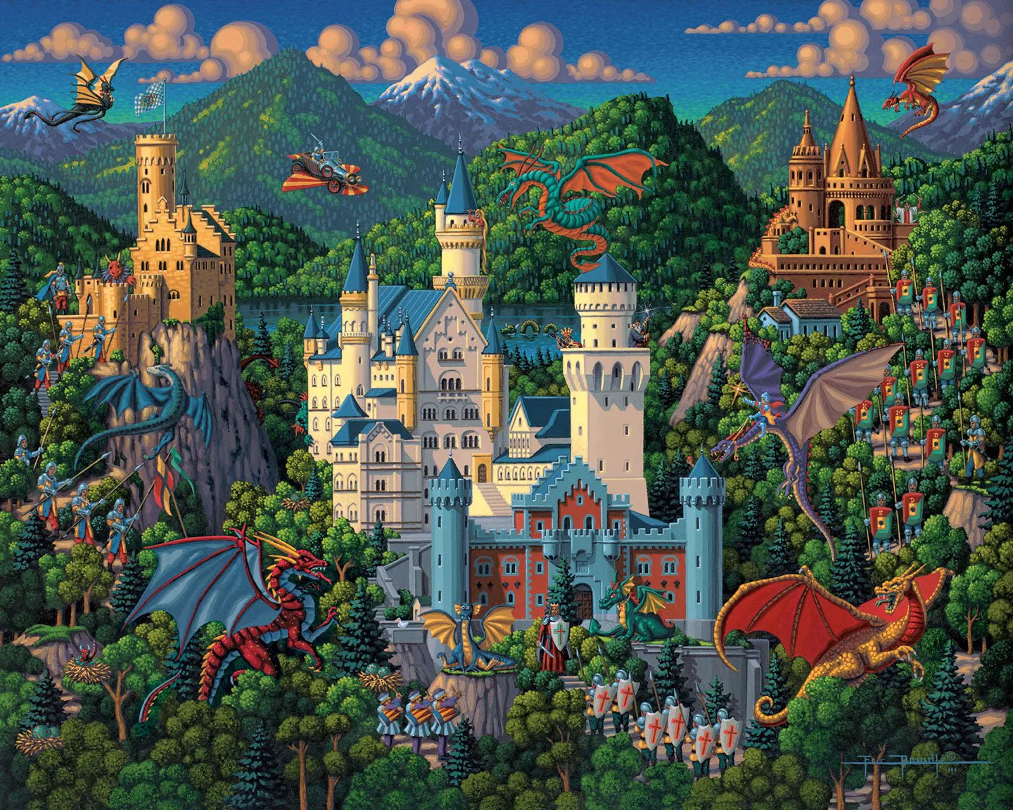 PFG Dragons imaginaires (100pcs) (utilisation / utilisé - puzzles pour de bon)