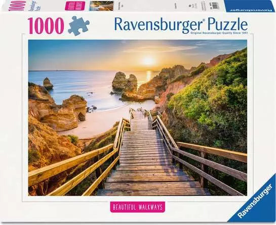 Ravensburger Belles Allées - Escaliers menant à la plage de Camilo, Algarve (1000 pièces)