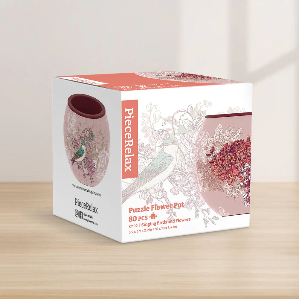 3D Puzzle Planter - Singing Birds and Flowers