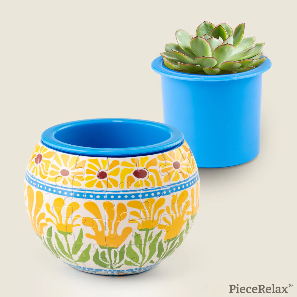 Pot de fleurs puzzle 3D - Éclosion estivale