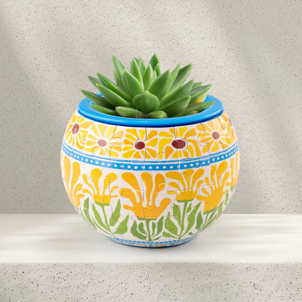 Pot de fleurs puzzle 3D - Éclosion estivale