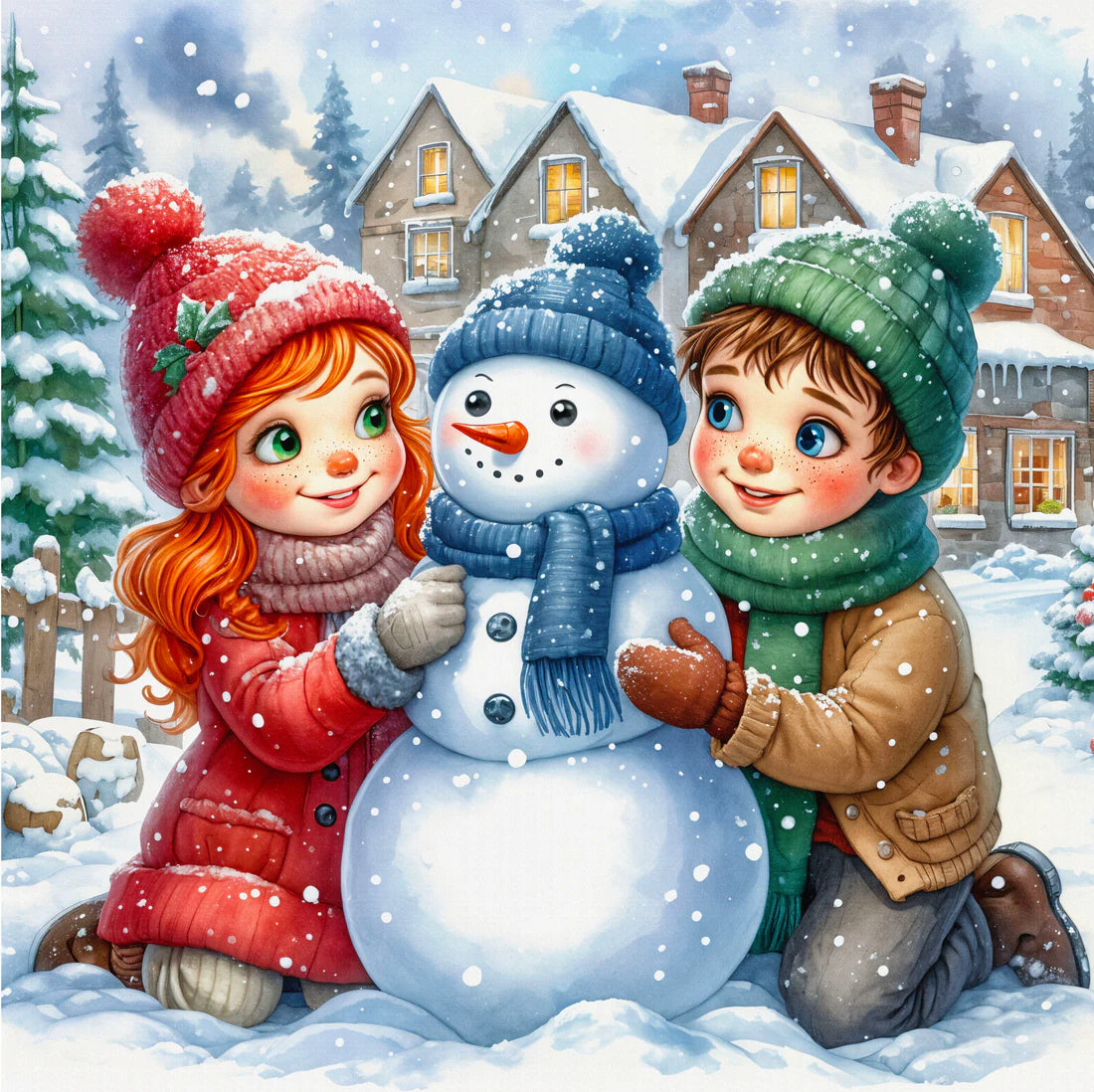 Diamond Painting - Kids in Winter