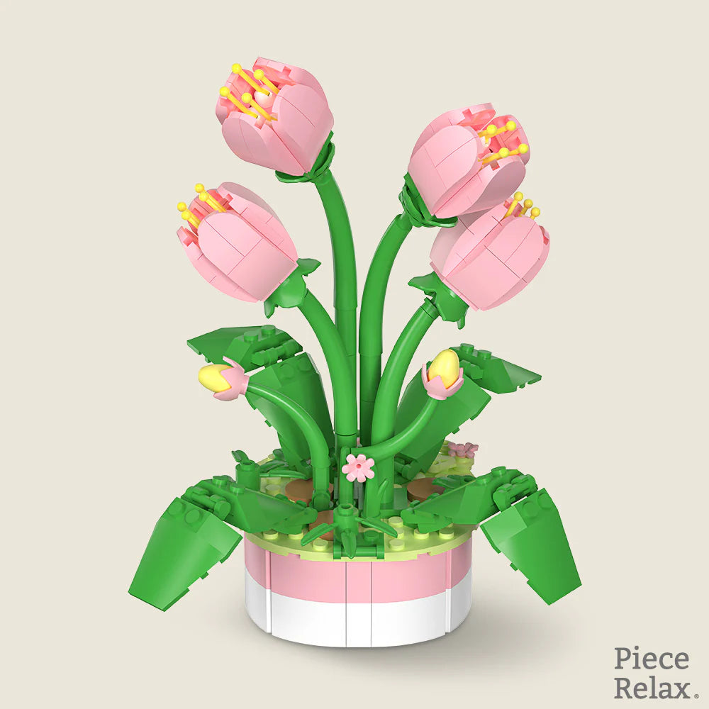 Mini Bricks Potted Plant - Tulip (317pcs)