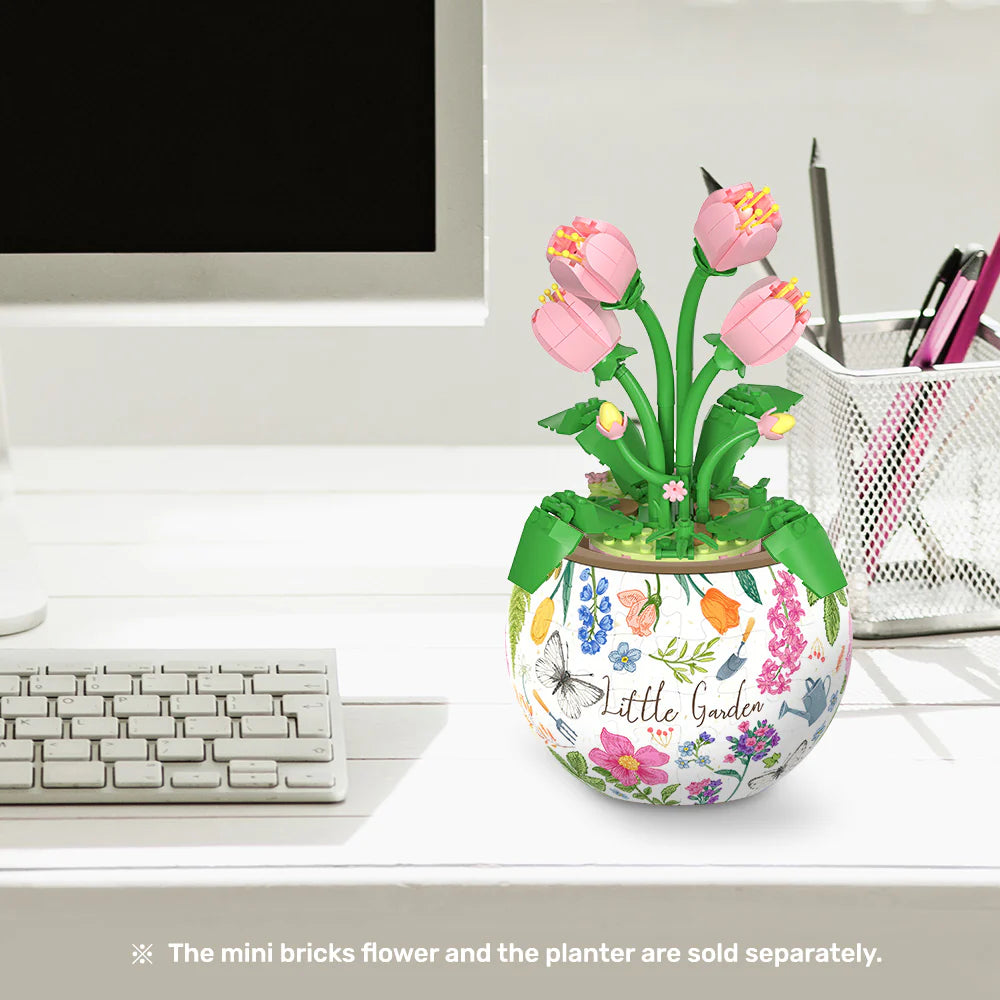 Mini Bricks Potted Plant - Tulip (317pcs)