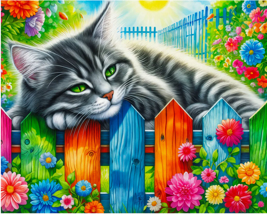 Diamond Painting - Lazy Fence Lounger
