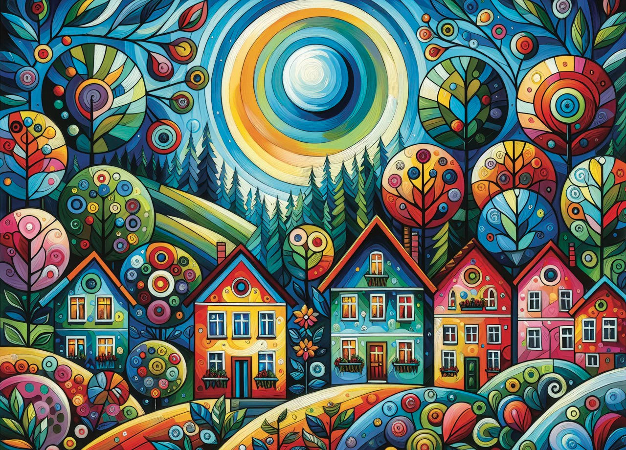 Lovely Colorful Village - Collection NovIA (1000pcs)