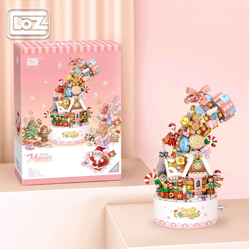 Boîte à musique LOZ Christmas Cabin (1019 pièces) (Lumière)