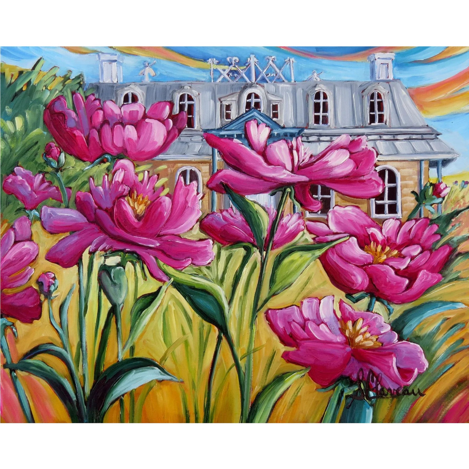 Diamond Painting - Les pivoines du presbytere, Suzanne Claveau