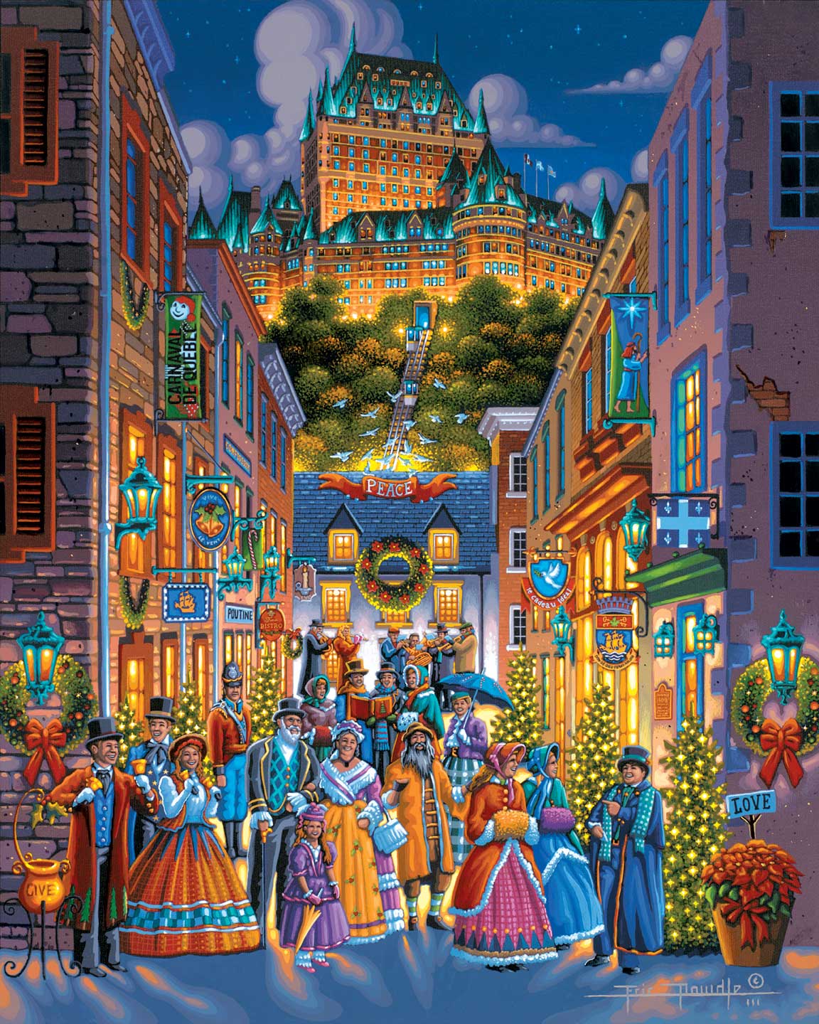 PFG 2-in-1 Quebec Holiday & Montreal (2x1000pcs) (Usage/Used - PUZZLES FOR GOOD)