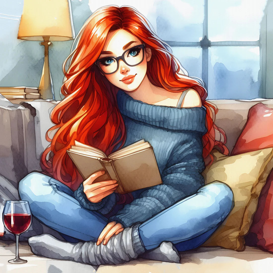 Diamond Painting - Reading a Book