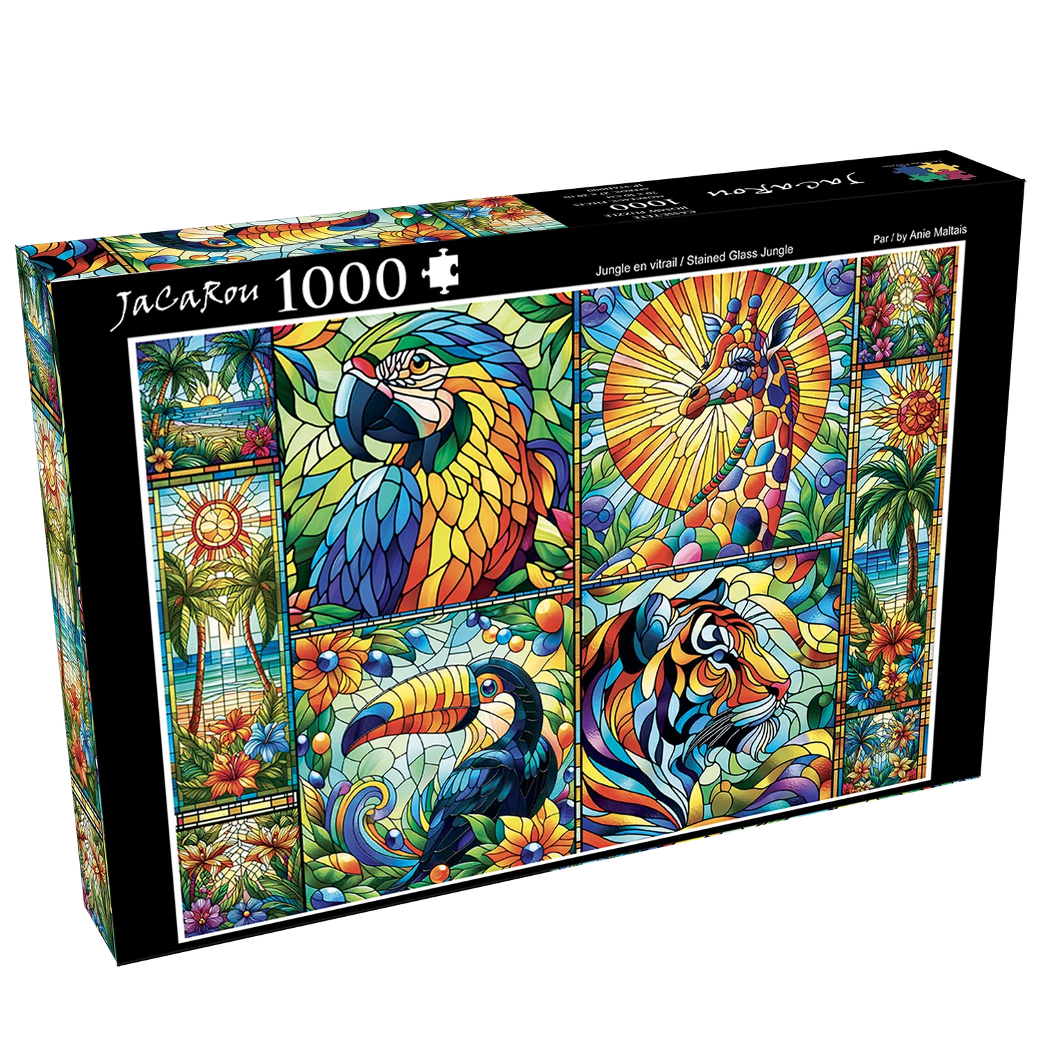 Jungle en Vitrail / Stained Glass Jungle, Anie Maltais (1000pcs)