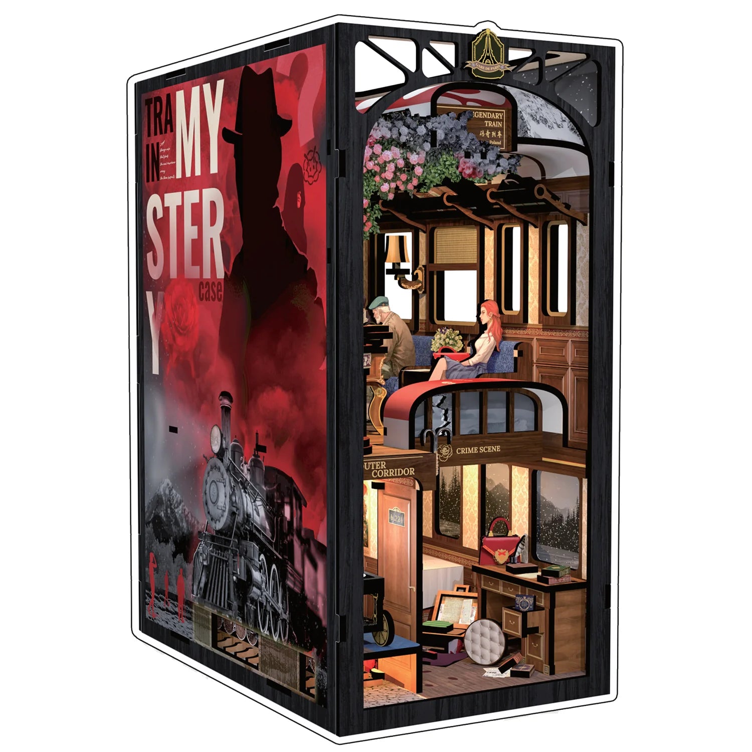 Book Nook - Train Mystery Case (Wood)