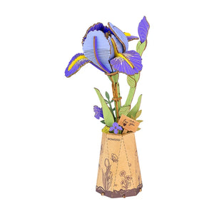 3D Wood Purple Iris - Freedom & Romance (73pcs)
