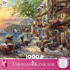 PFG French Riviera Cafe, Thomas Kinkade (Usage/Used - PUZZLES FOR GOOD)