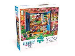 PFG - Country Life - Farm Flower Shed (1000pcs)  (Usage/Used - PUZZLES FOR GOOD)