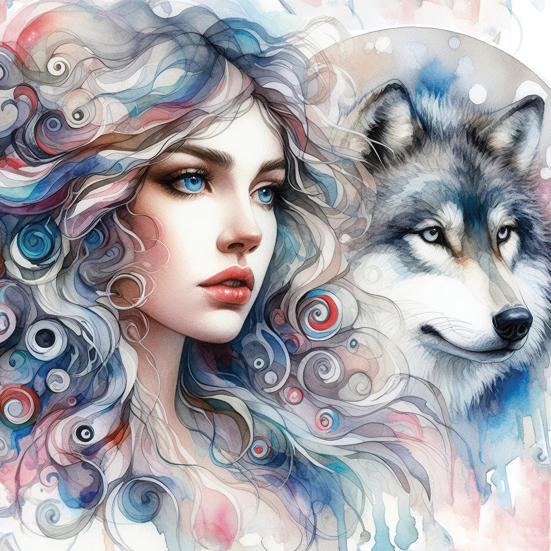 Diamond Painting - Wolf Girl