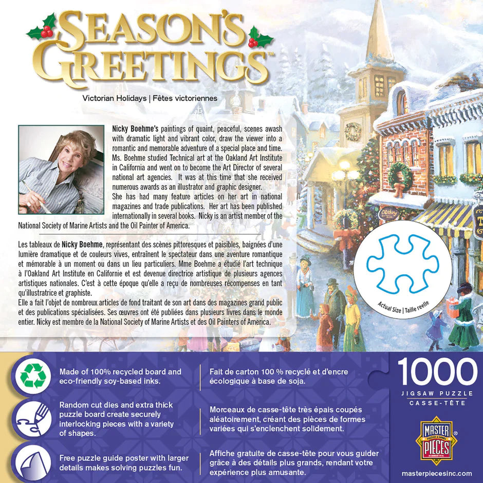 Salutations de la saison PFG - Vacances victoriennes, Nicky Boehme (1000pcs) (utilisation / utilisée - puzzles pour de bon)