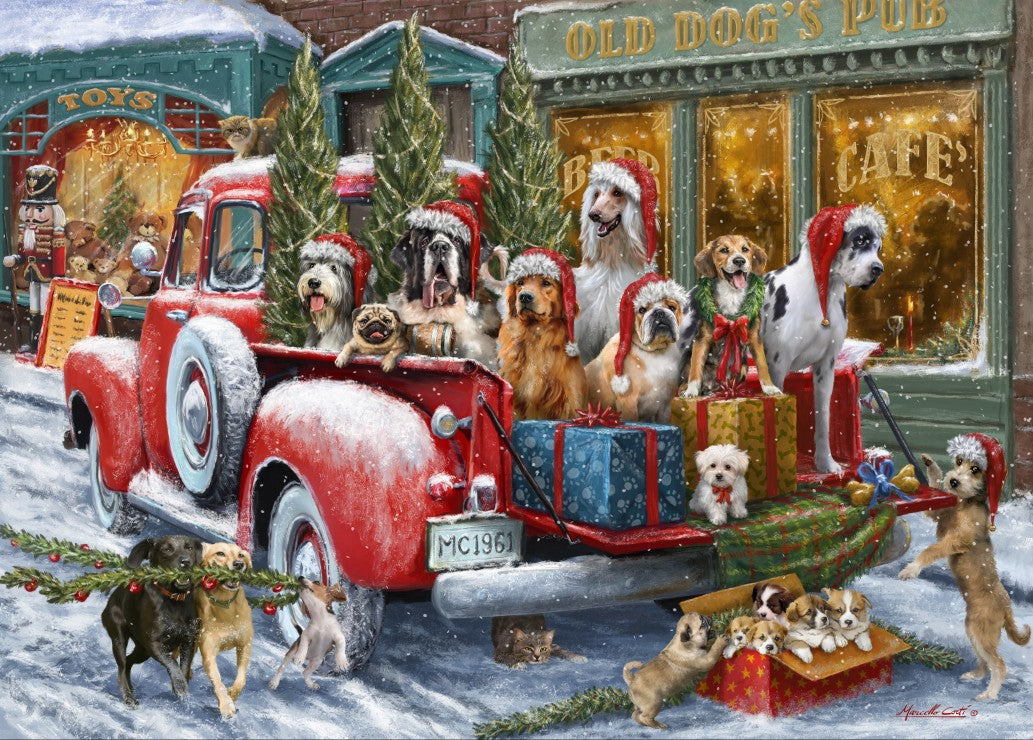 Chiens sur camion (500pcs)