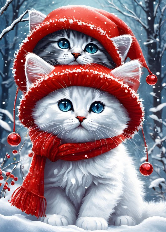 Chatons en hiver (300pcs)