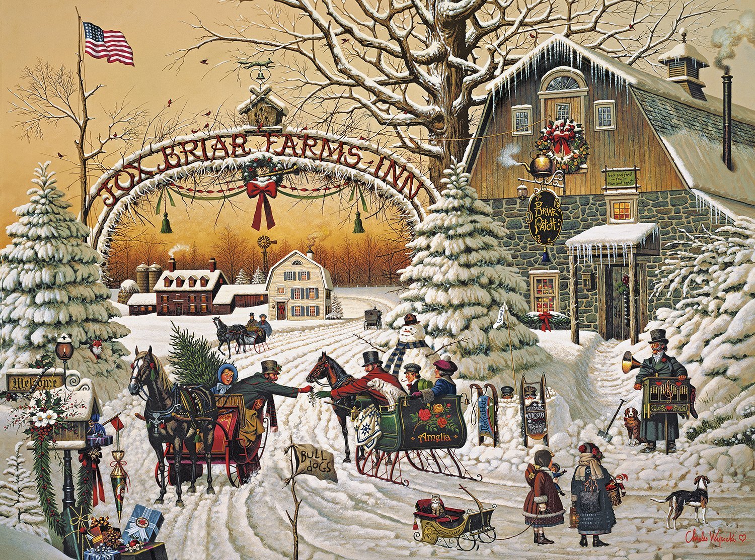 DMG A Christmas Greeting, Charles Wysocki (1000pcs) (DAMAGED BOX)