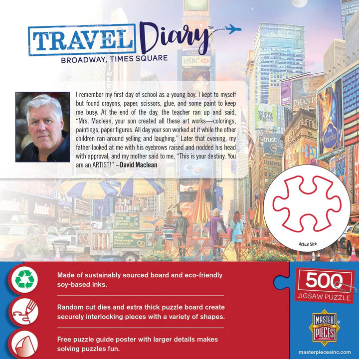 Travel Diary - Broadway, Times Square, David Maclean (500pcs)