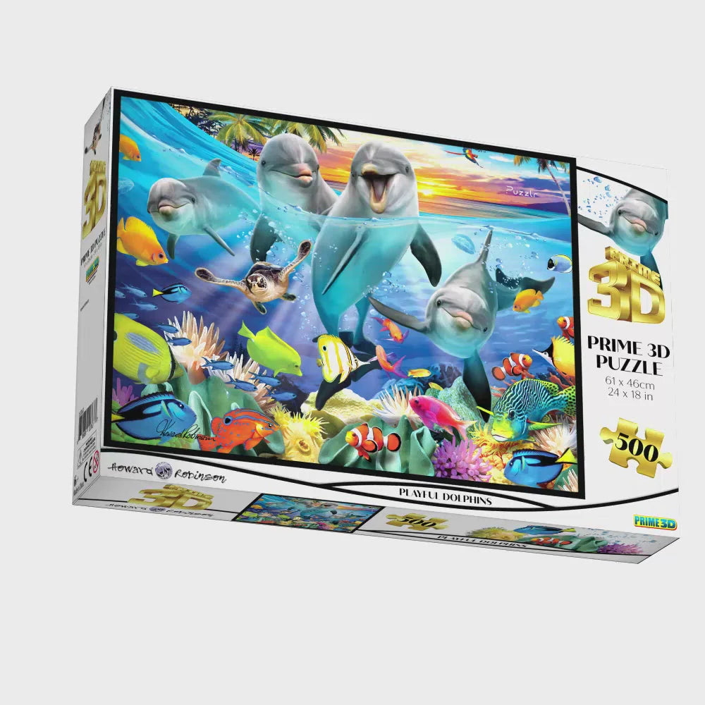 Dolphins, Howard Robinson (3D Puzzle) (500pcs)