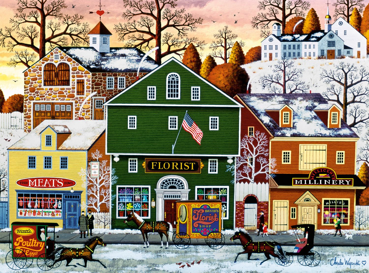 Viandes PFG, fleurs, chapeaux, Charles Wysocki (utilisation / utilisée - puzzles pour de bon)