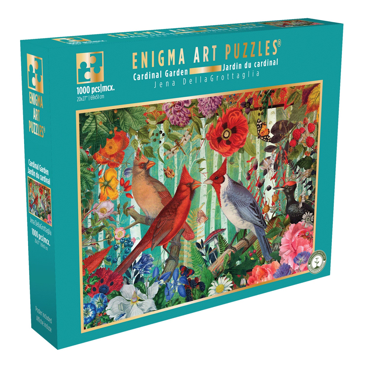 PFG Enigma - Cardinal Garden (1000pcs) (Usage/Used - PUZZLES FOR GOOD)