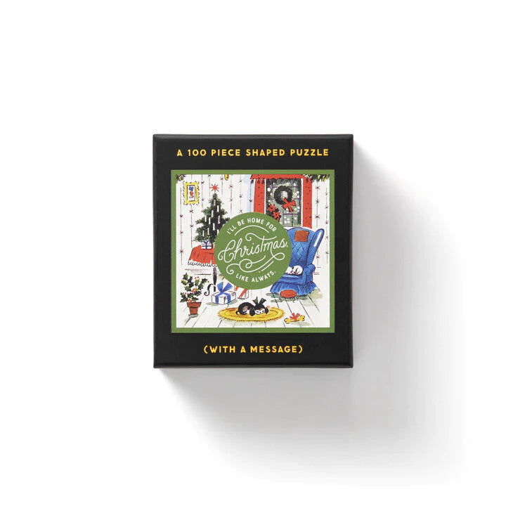 Mini je serai à la maison pour Noël comme toujours (en forme) (100pcs)