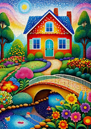 PFG Maison des Couleurs (1000 pièces) (Usage/Occasion - PUZZLES FOR GOOD)