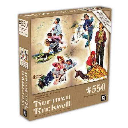 PFG Grandpa and Me, Norman Rockwell (550pcs) (Usage/Used - PUZZLES FOR GOOD)
