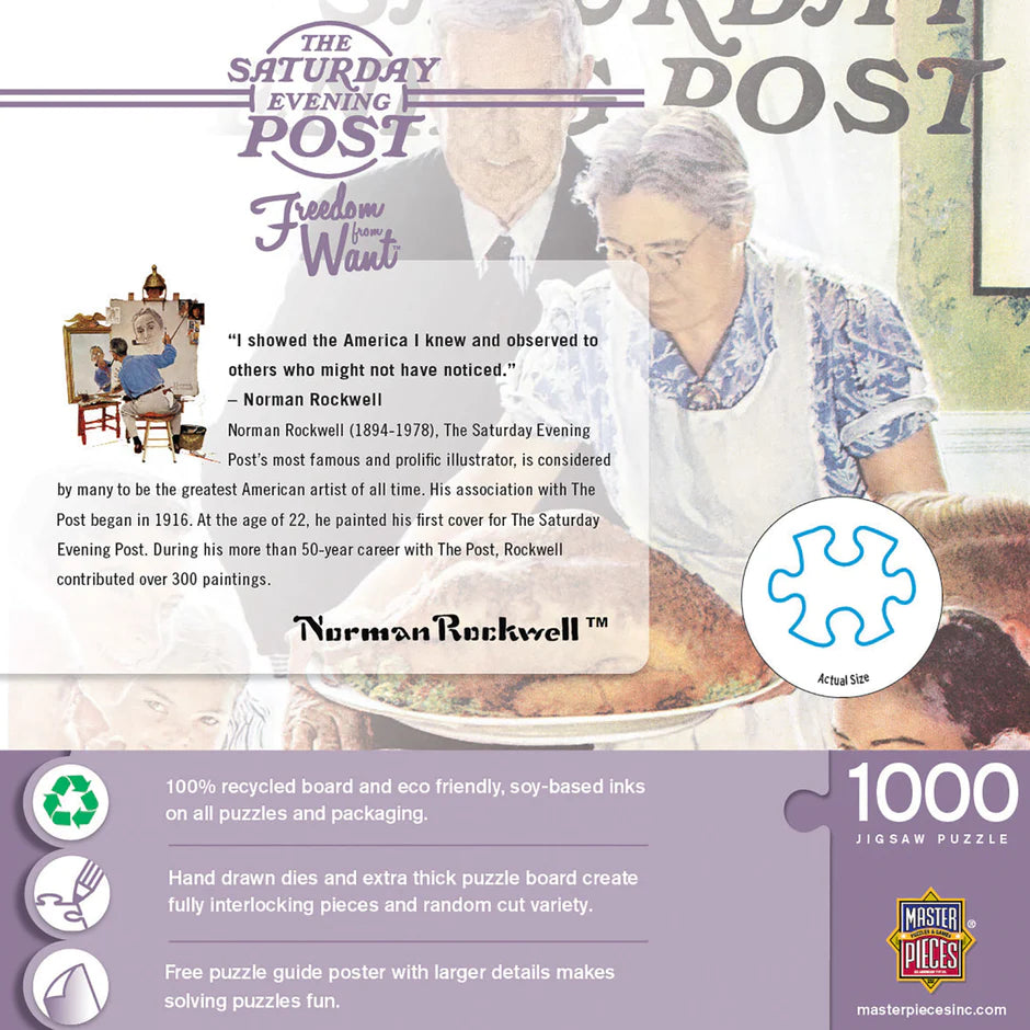 Saturday Evening Post - Freedom from Want, Norman Rockwell (1000pcs)