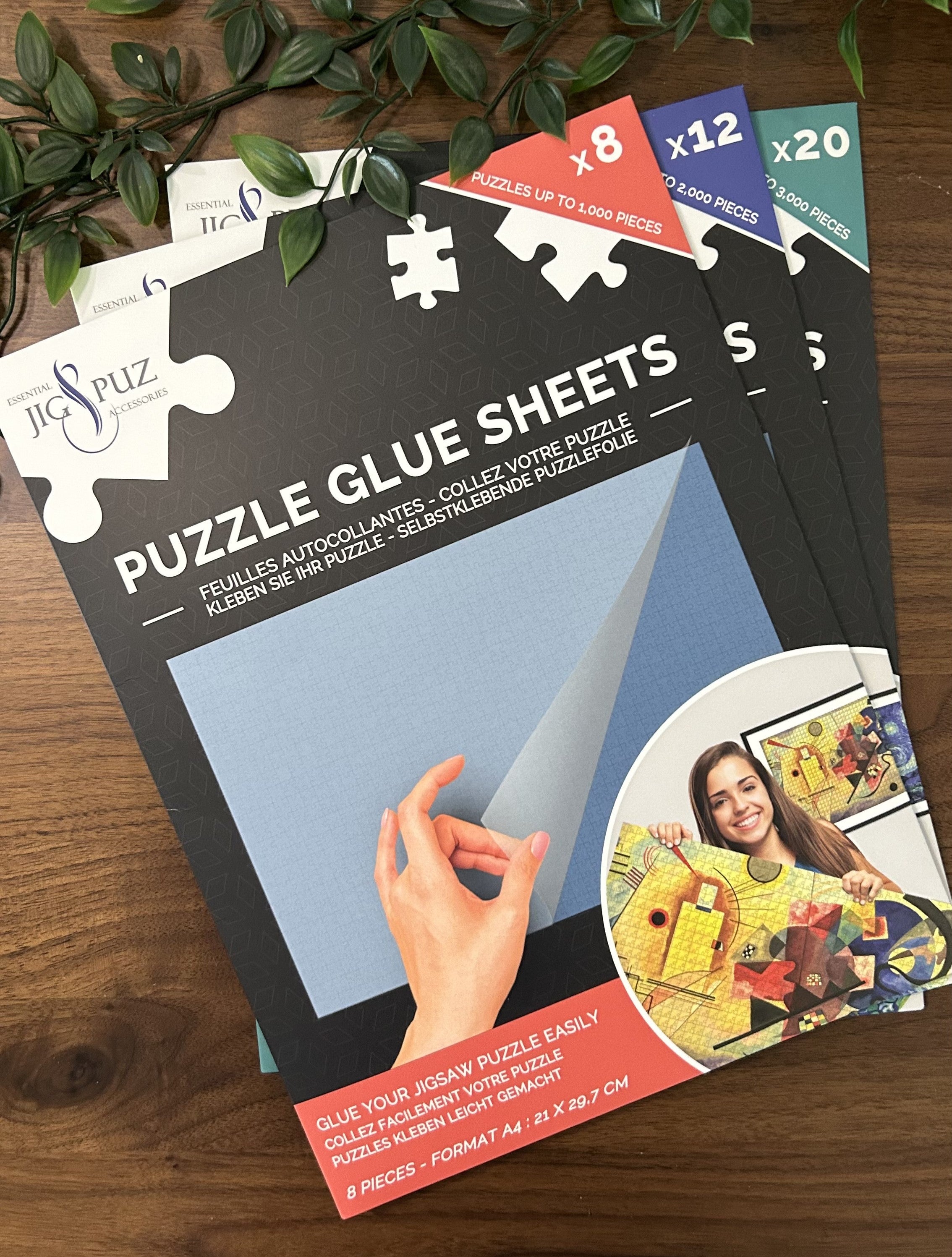 Jig & Puz 8 x Puzzle Adhesive Sheets (up to 1000pcs)
