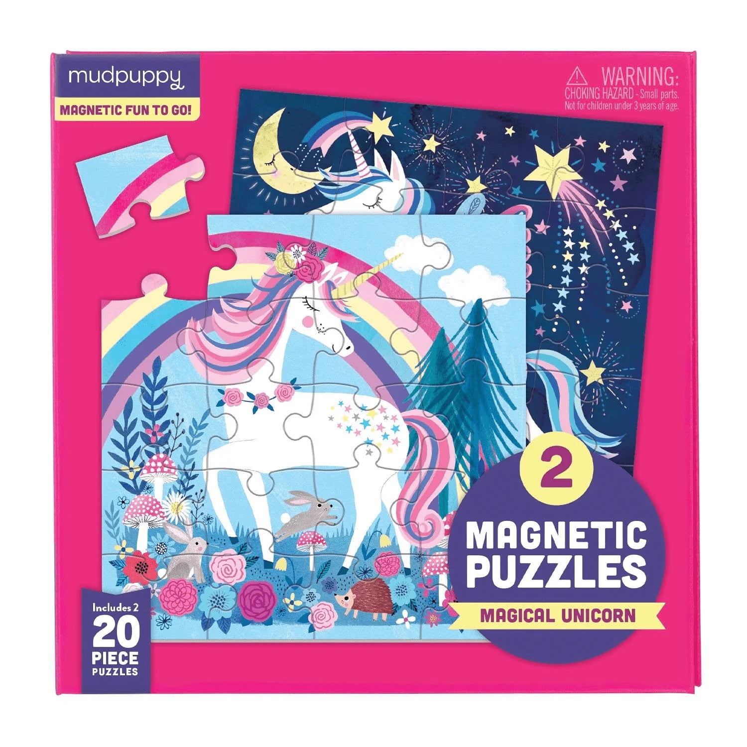 2 puzzles magnétiques - Licorne magique