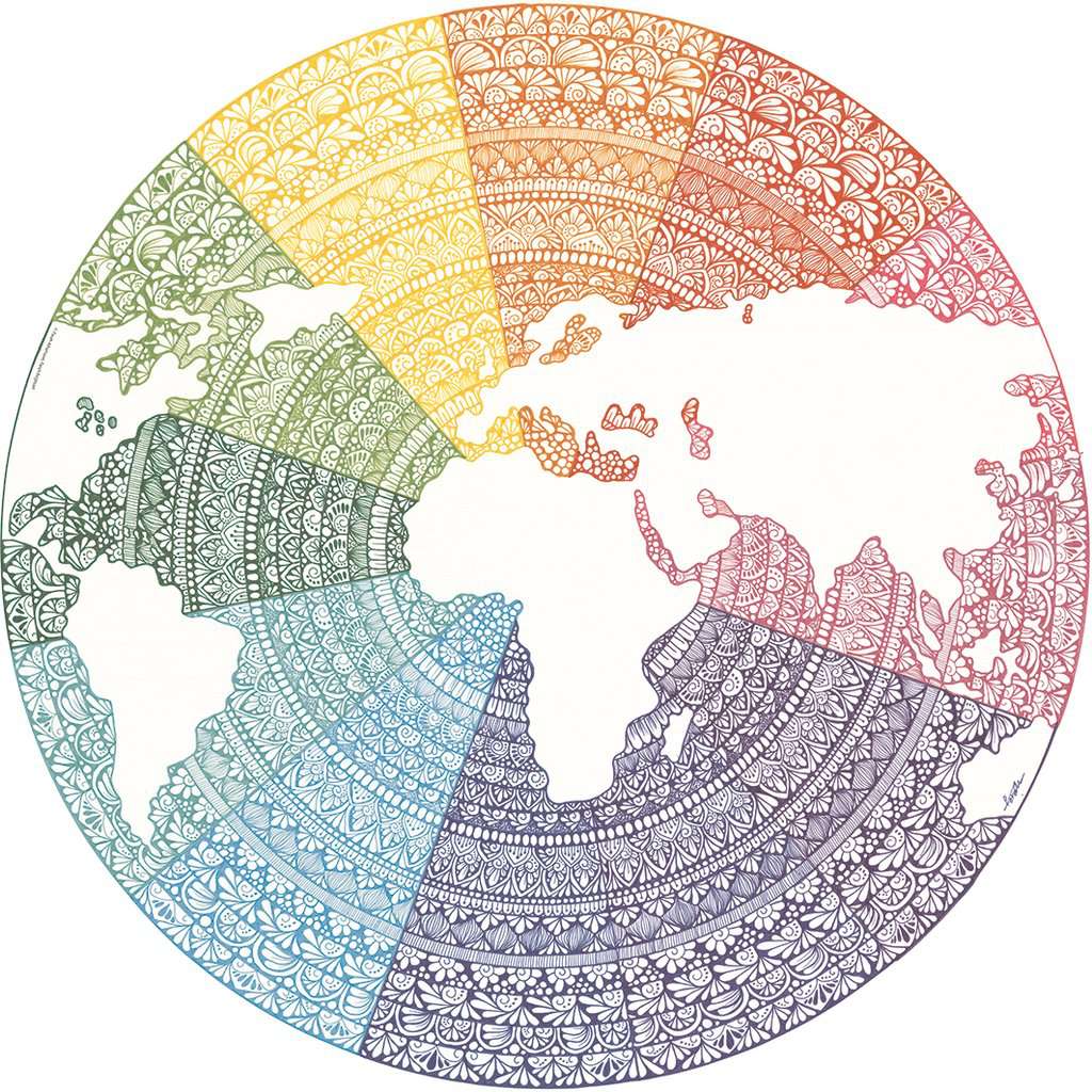 Cercle de couleurs de Ravensburger - Mandala (500pcs)