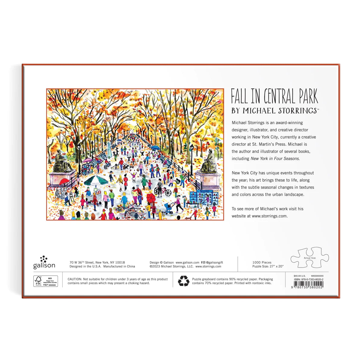 Fall à Central Park, Michael Storrings (1000pcs)