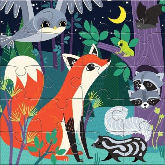 2 Magnetic Puzzles - Forest Night & Day