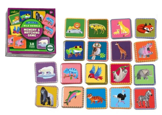 Mini jeu de mémoire et d'association - Animaux sauvages