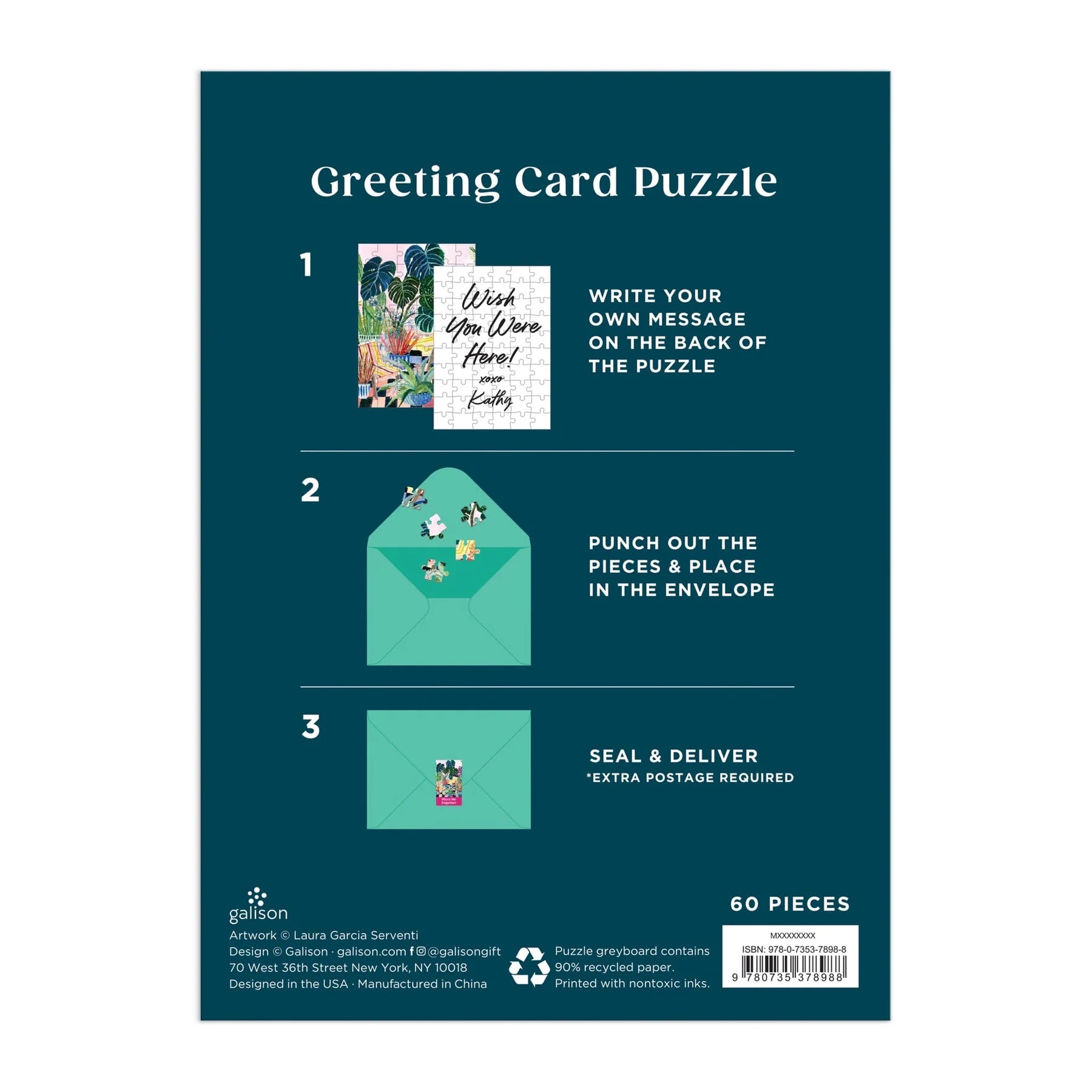 Carte de vœux en pot (60 pièces) 